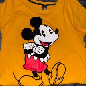 Yellow Graphic T-Shirt with Cartoon Print